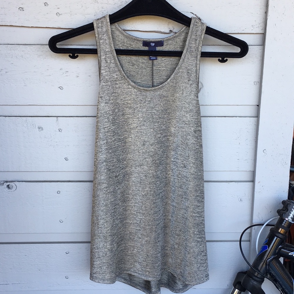 GAP SULKY SHIMMER KNIT RACER BACK TANK TOP/DAY TO NIGHT SLEEK CLASSIC STYLE